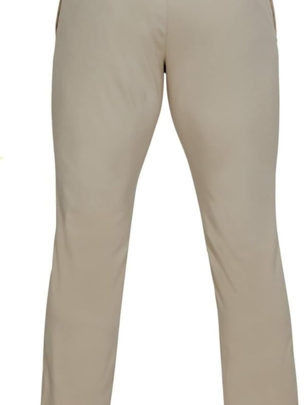 Under Armour Mens Golf Pants Performance Trousers Lightweight Beige 40/32 - Thumbnail 2