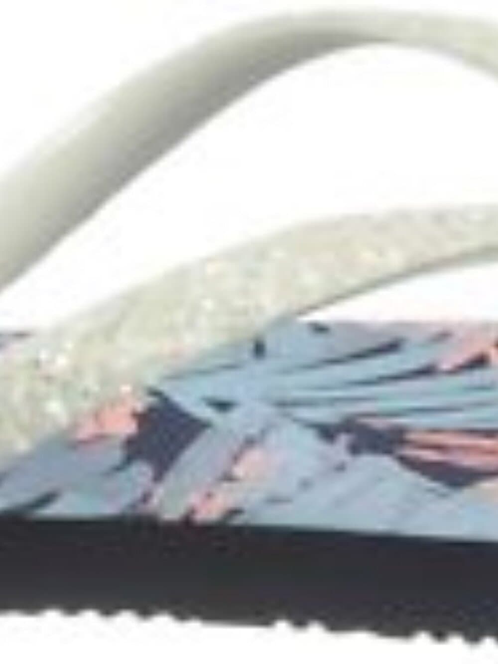 Reef Floral Print Flip Flops Glitter Straps Beach Pool Sandals Size 2/3 - Thumbnail 4