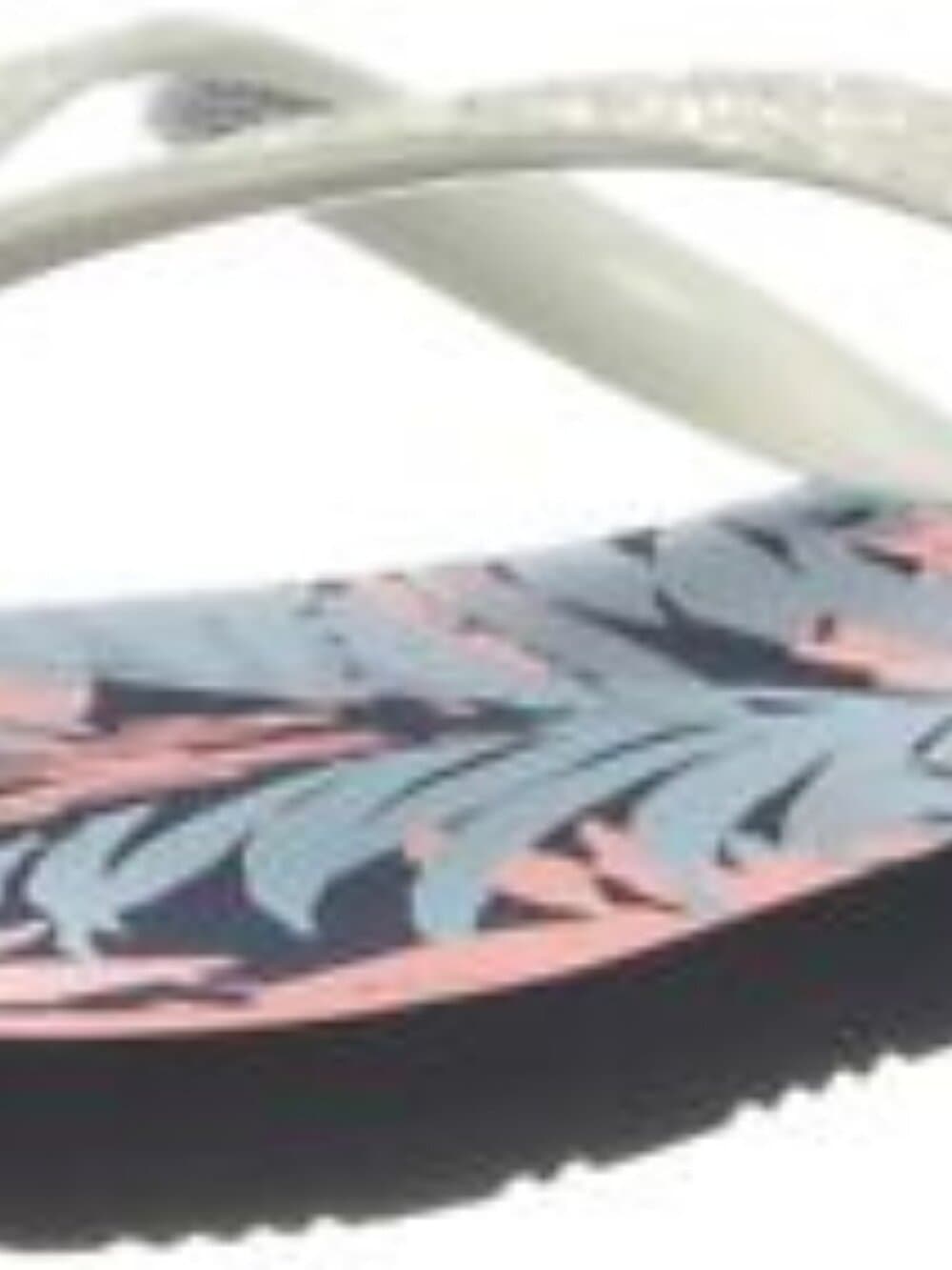 Reef Floral Print Flip Flops Glitter Straps Beach Pool Sandals Size 2/3 - Thumbnail 5