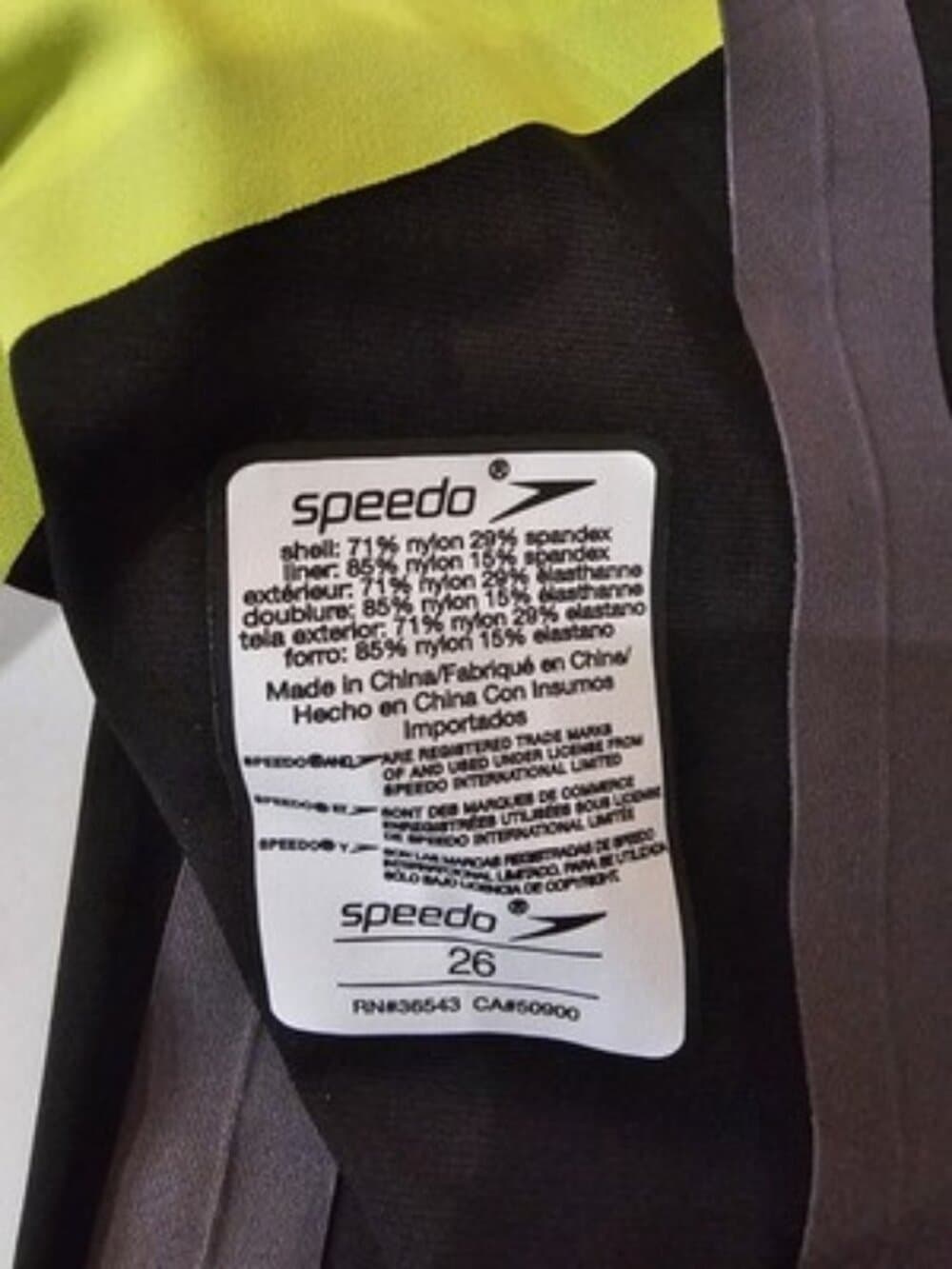 New Speedo FINA AQ SP140883 Jammer Swimsuit Nylon/Spandex/Elastane Size 26 Black - Thumbnail 5