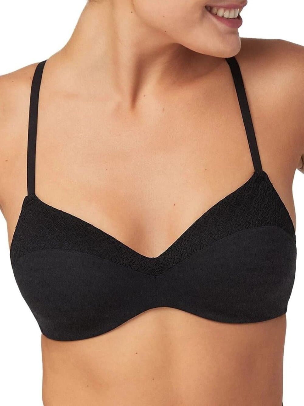 Maidenform Pure Comfort Wireless Bra/Demi-Racerback Black DM220C NWT - XL - Thumbnail 3