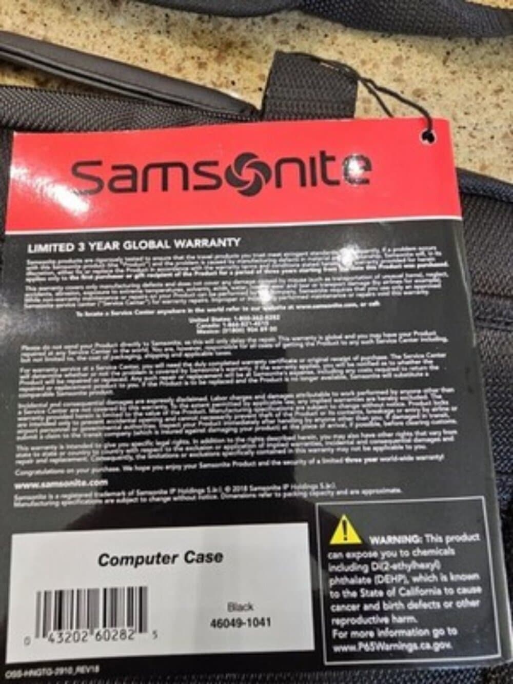 Samsonite Classic Business Padded Pocket Laptop Briefcase, Black 14" x 11" x 2" - Thumbnail 3