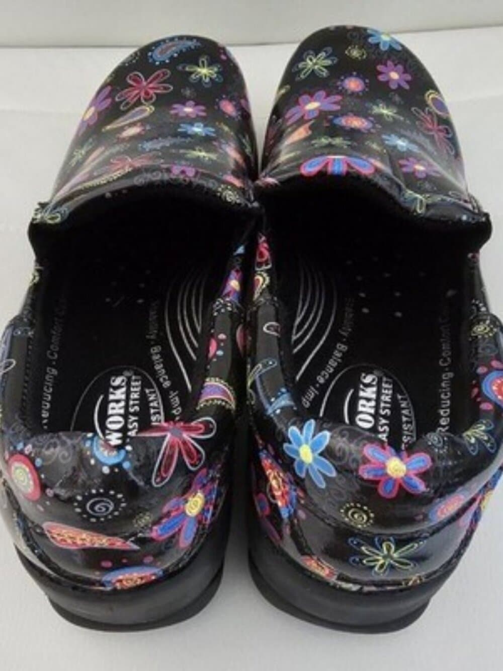 Easy Works By Easy Street Clogs Nurse Shoes Paisley 7.5M - Thumbnail 3