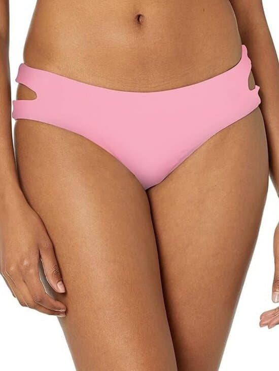 The Bikini Lab Women's Pink Medium Coverage Bikini Bottom Size Large- NWT - Thumbnail 4
