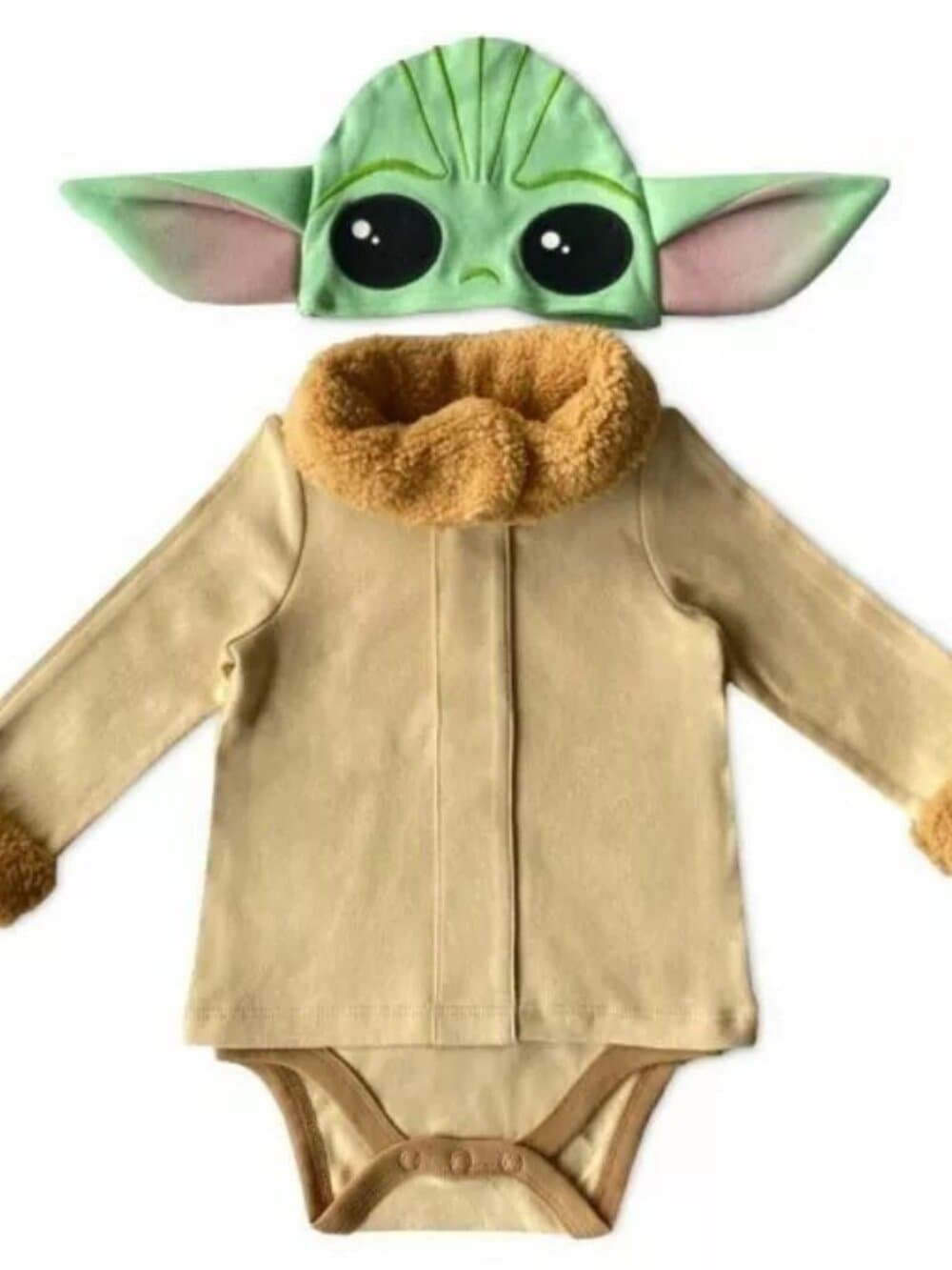 Baby Yoda Costume Outfit Set Mandalorian Cosplay Infant Halloween 0-3 Months - Thumbnail 2