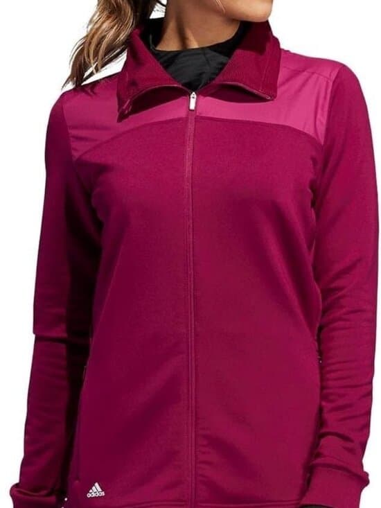 New Adidas Golf Womens COLD RDY Full Zip Jacket Power Berry - Size Small FT3014 - Thumbnail 8