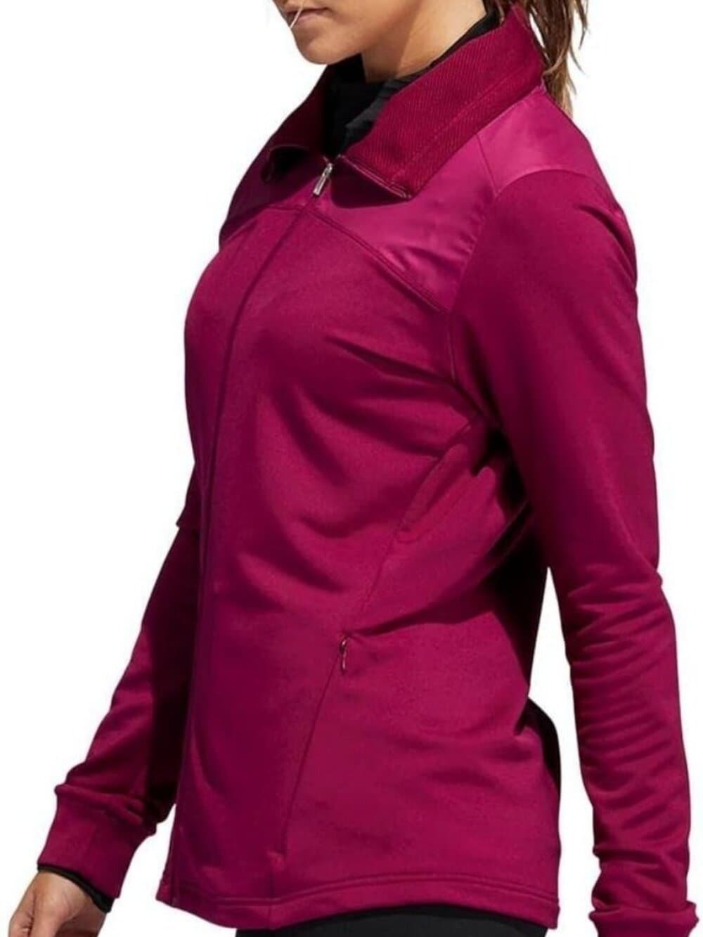 New Adidas Golf Womens COLD RDY Full Zip Jacket Power Berry - Size Small FT3014 - Thumbnail 2