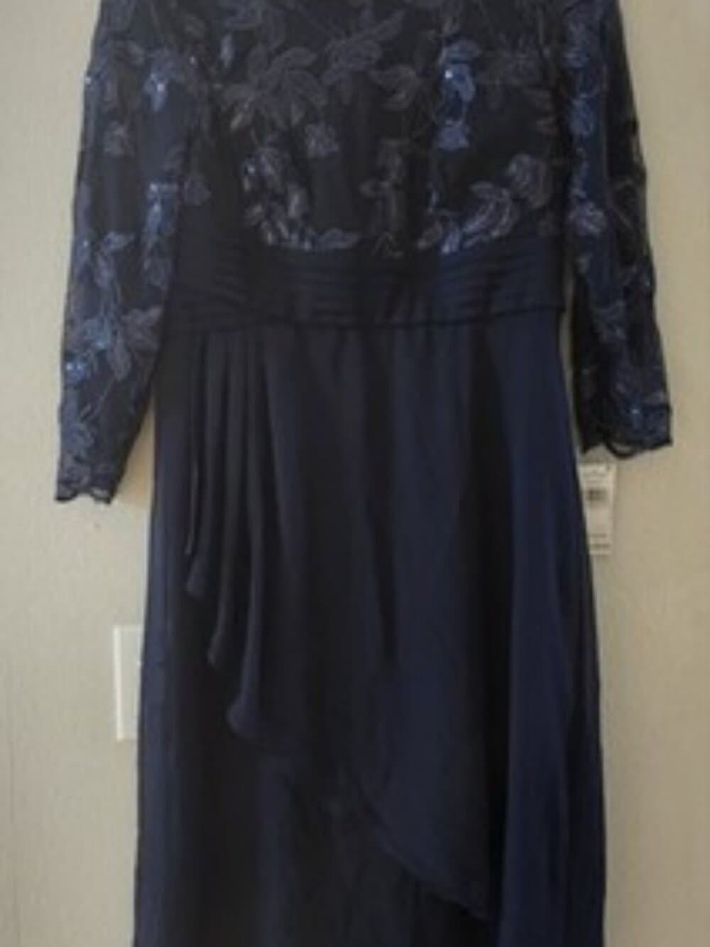 ALEX EVENINGS DRESS, MIDNIGHT, SZ 6 - Thumbnail 3