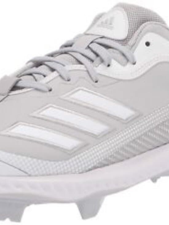 Adidas Men's Icon 8 Gray/White Baseball Cleats Shoes Size 17 - Thumbnail 3