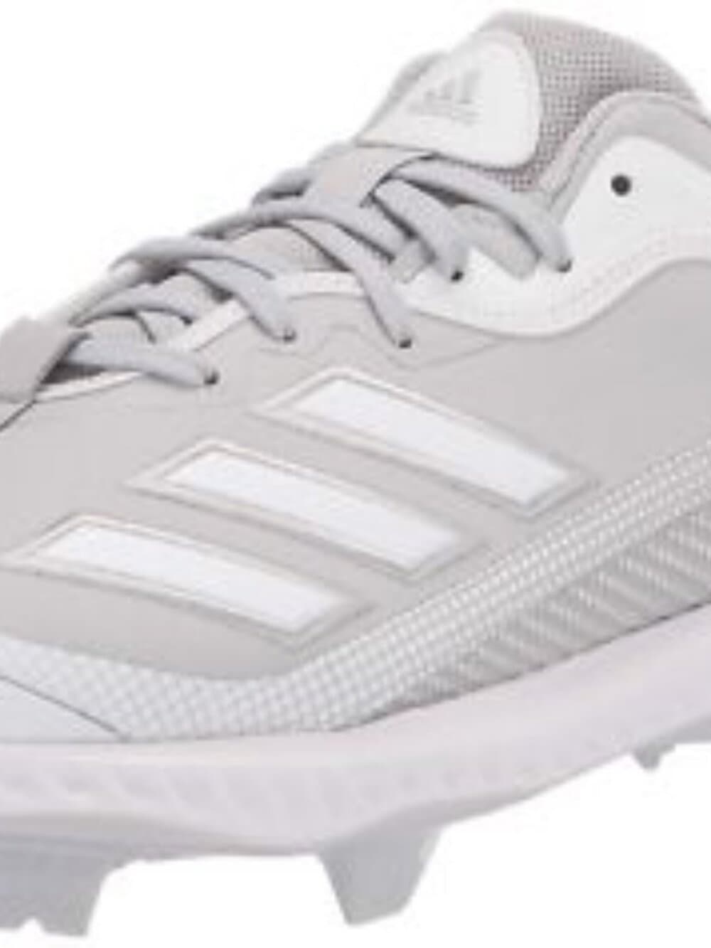 Adidas Men's Icon 8 Gray/White Baseball Cleats Shoes Size 17 - Thumbnail 2
