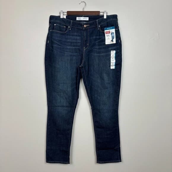 Levi Strauss Signature Jeans Women Mid Rise Slim Simply Stretch 20M W35/L30 - Thumbnail 7