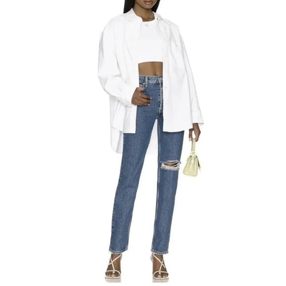 NWT! Free People We The Free The Lasso Jeans in Sapphire. Size 27. MSRP: $98. - Thumbnail 4