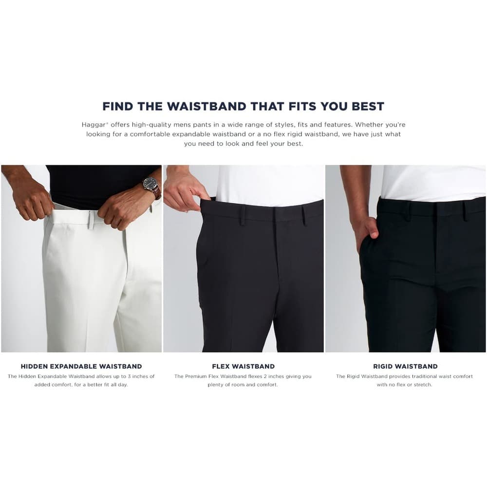Haggar mens Stretch Basketweave Slim Premium Flex Suit Separate Pants 30 x 32 - Thumbnail 6