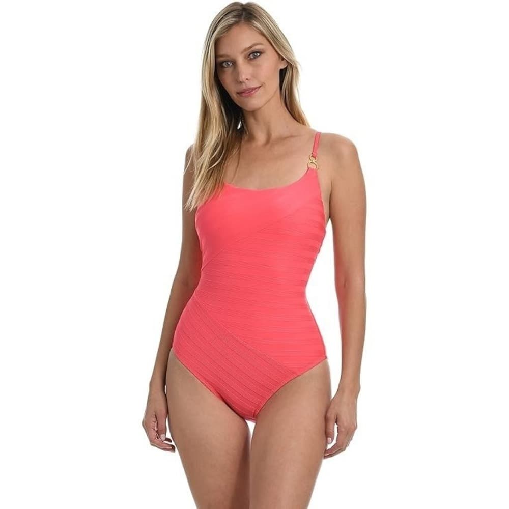 La Blanca Women's Rouched Body Lingerie Mio One Piece Swimsuit, Size 14 - Thumbnail 3