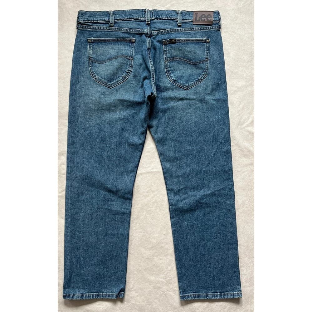 NEW Lee Slim Fit Straight Leg Comfort Glory Blue Denim Jeans 34x34 - Thumbnail 2
