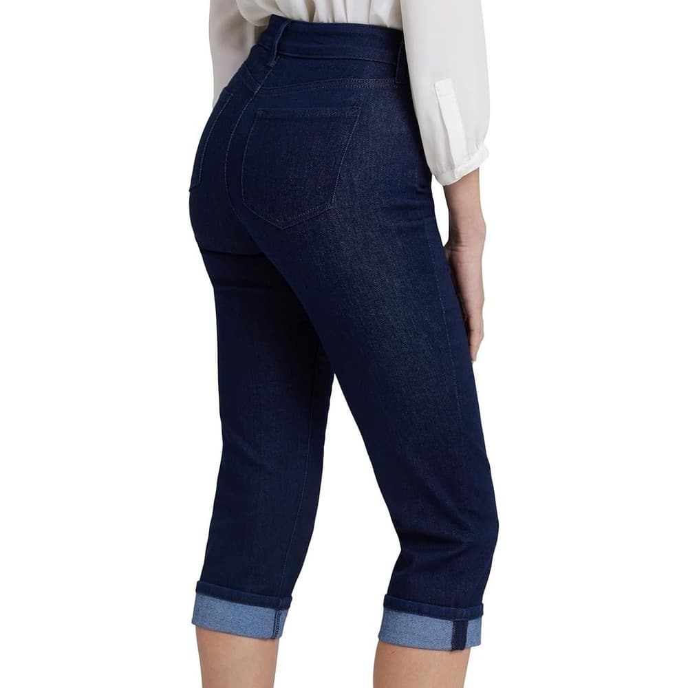 NYDJ Womens Marilyn Crop Cuff 21" Inseam Jeans, Rinse, 16 - Thumbnail 2