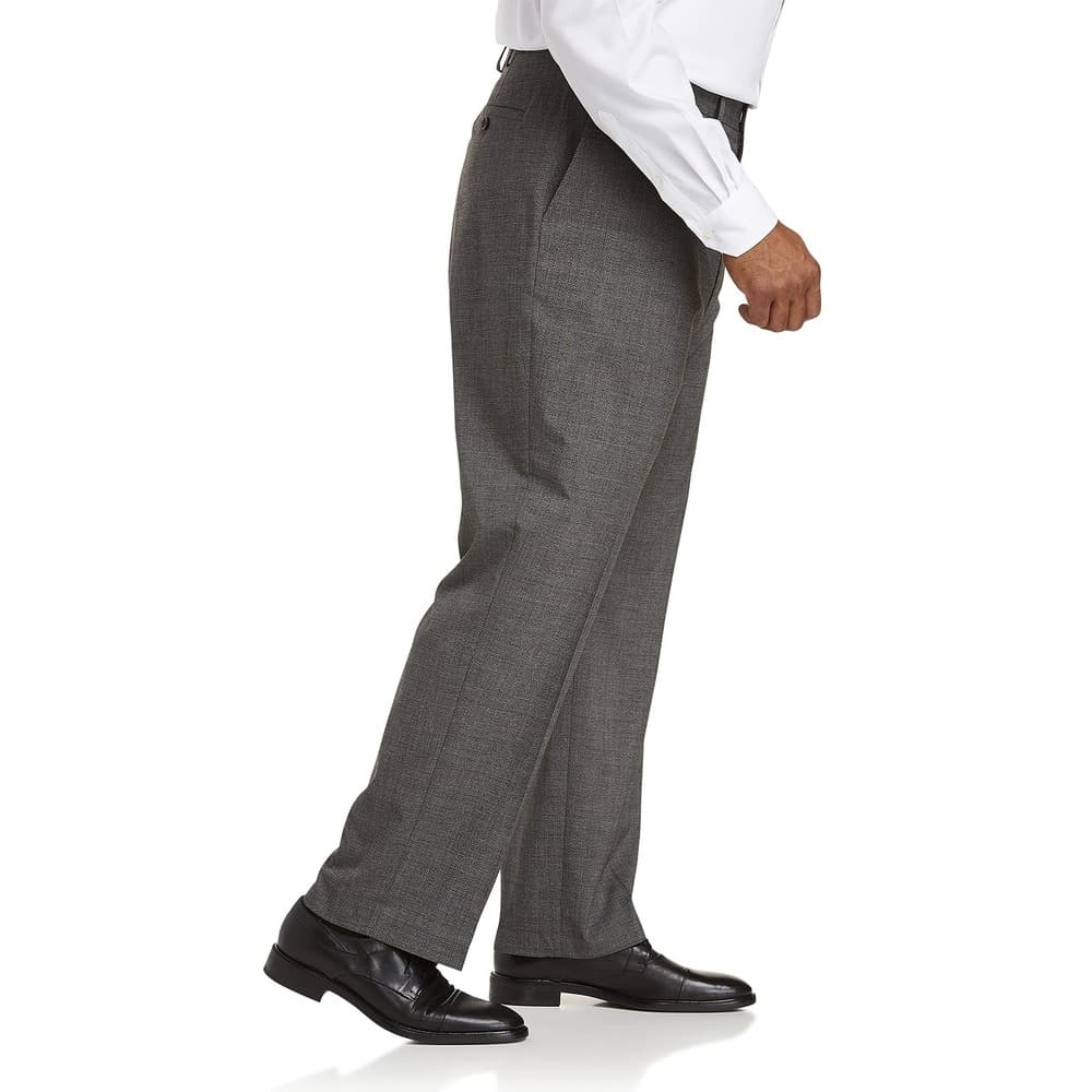 J.M. HAGGAR CLASSIC FIT FLAT FRONT DRESS PANT BIG & TALL,HEATHER GREY, 60W X32L - Thumbnail 2