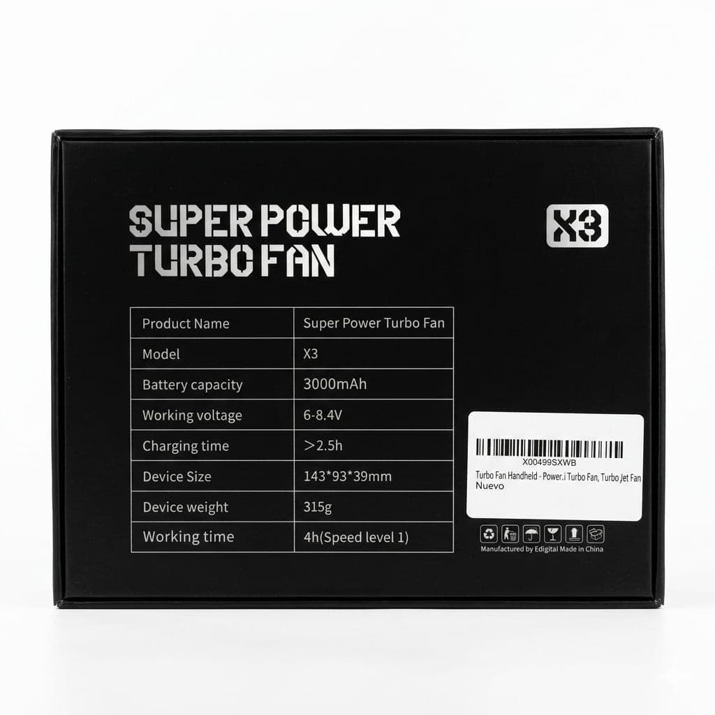 Super Power Turbo Fan X3 130000 RPM 3000mAh - Thumbnail 2