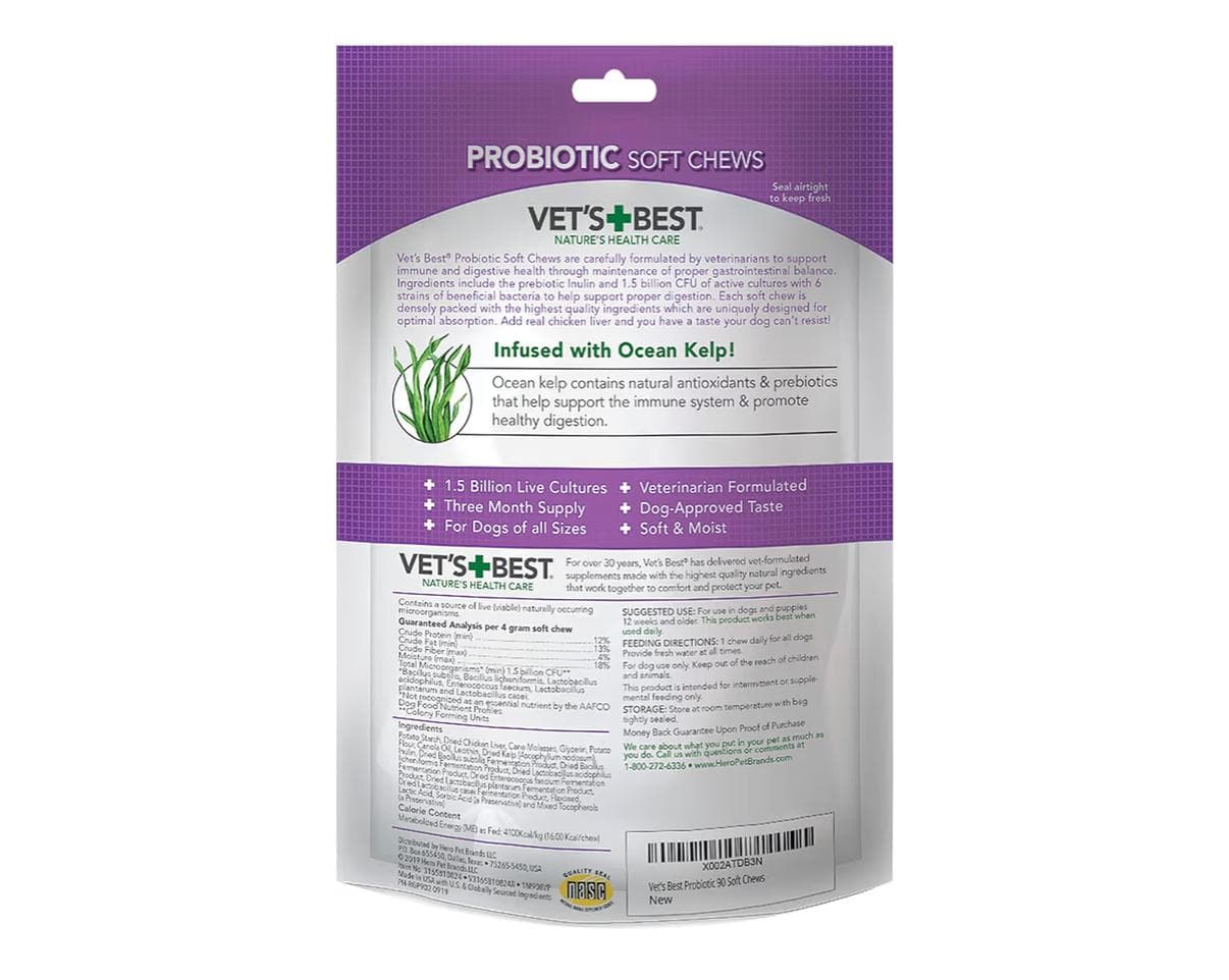 Vet's Best Probiotic Soft Chews for Dogs 90 Count - Thumbnail 7