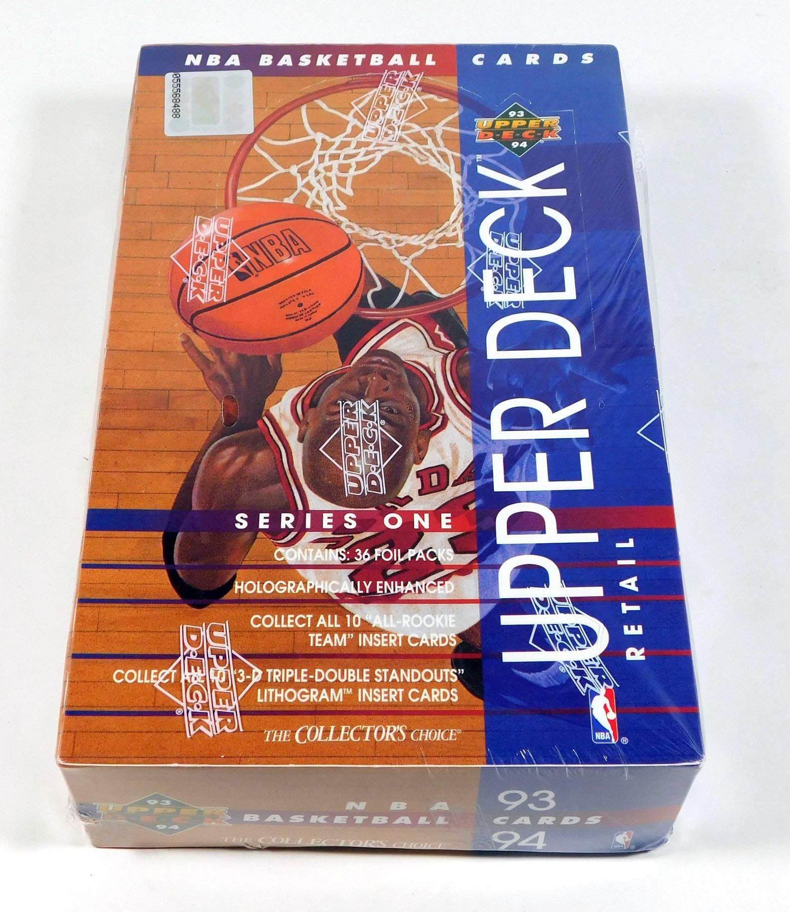 1993-94 Upper Deck Basketball Series One Sealed Wax Box - 36 Packs - Thumbnail 3