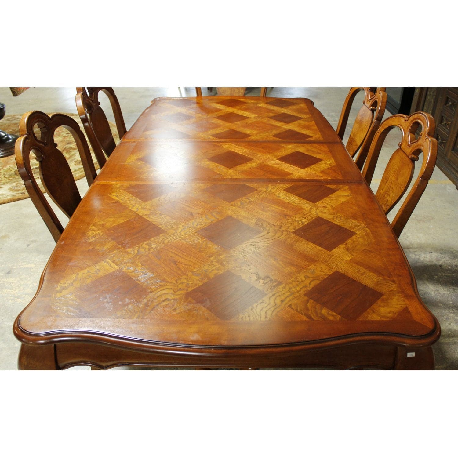 Parquet Dining Table w/6 Chairs - Thumbnail 3
