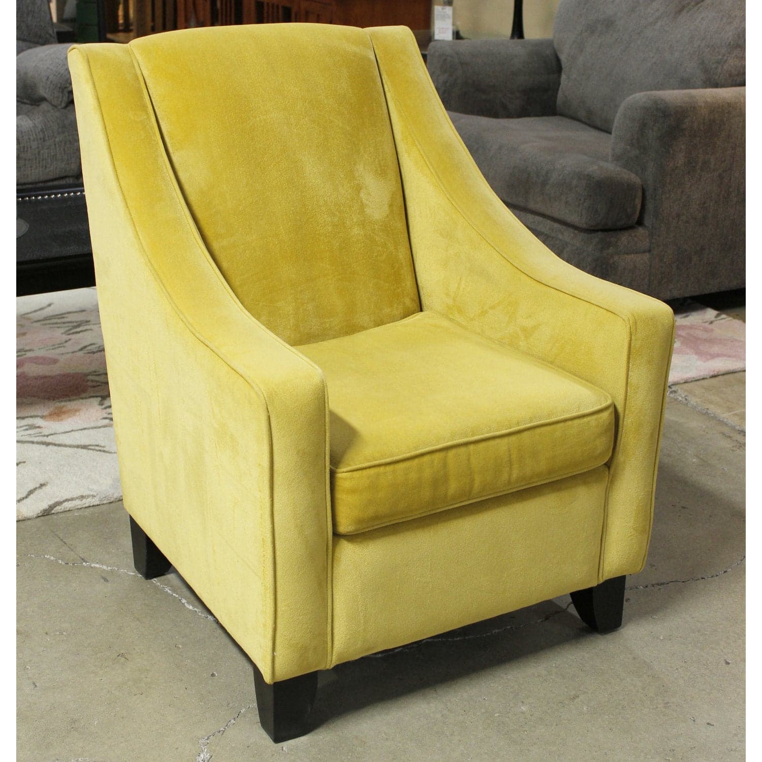 Pacific Furniture Yellow Track Arm Chair - Yellow - Thumbnail 3
