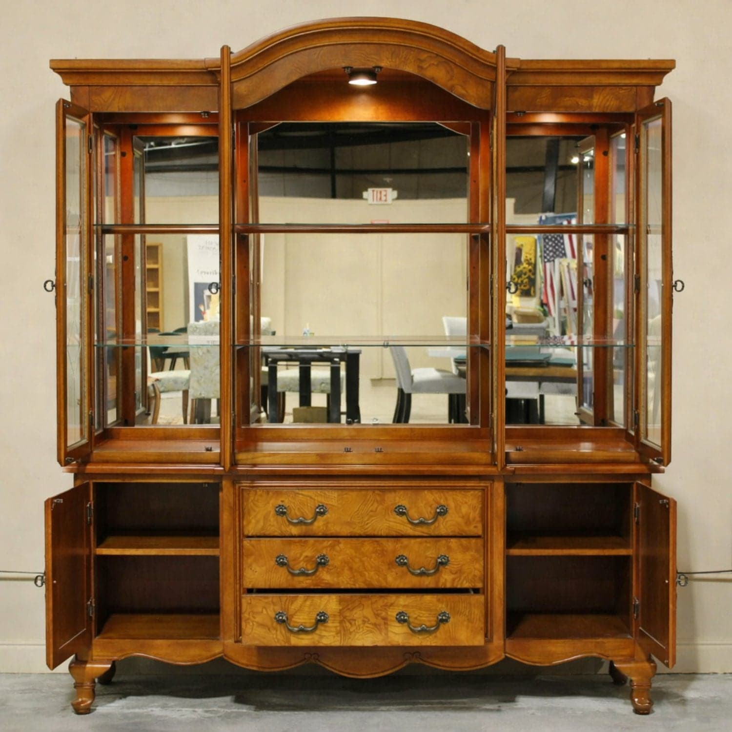 Burlwood China Cabinet - Thumbnail 2