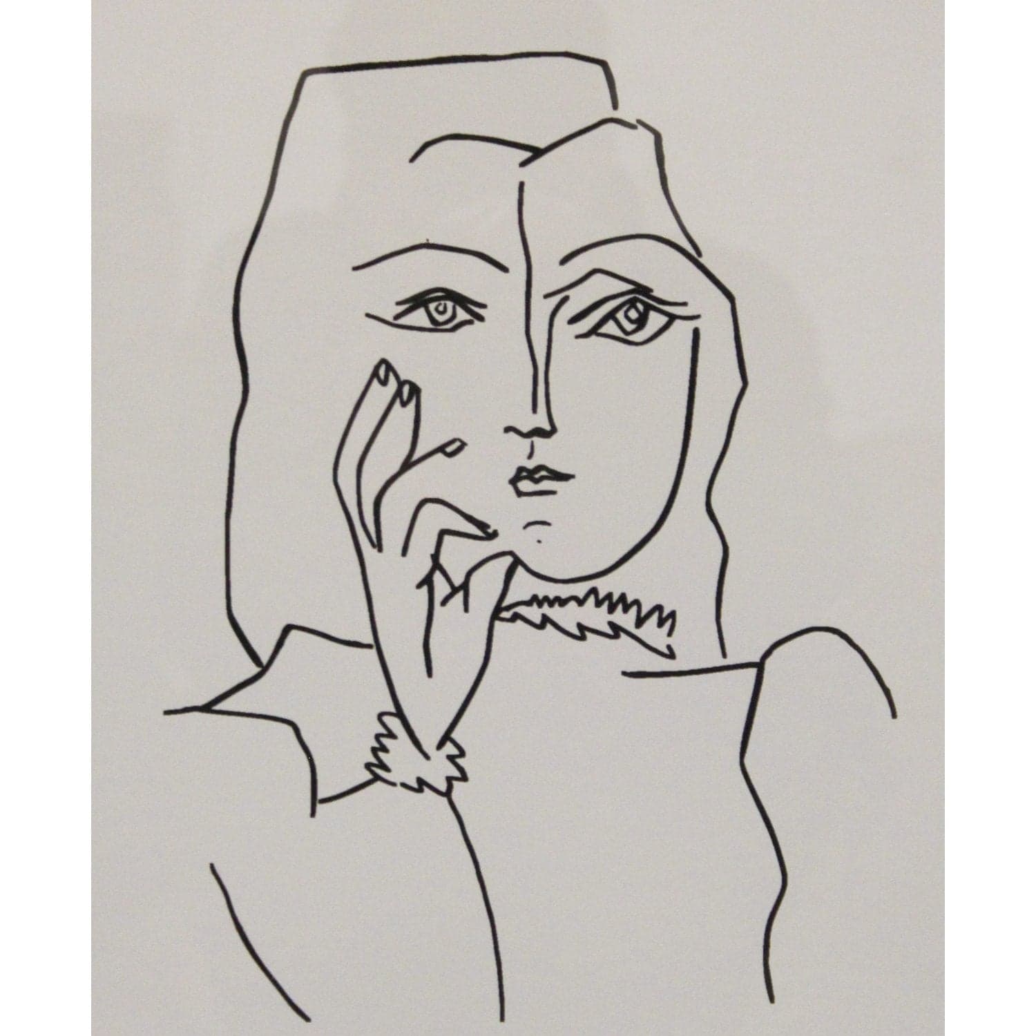 Gallery Framed Art Print 'Dora Maar accoudee et pensive' By Pablo Picasso - Thumbnail 2