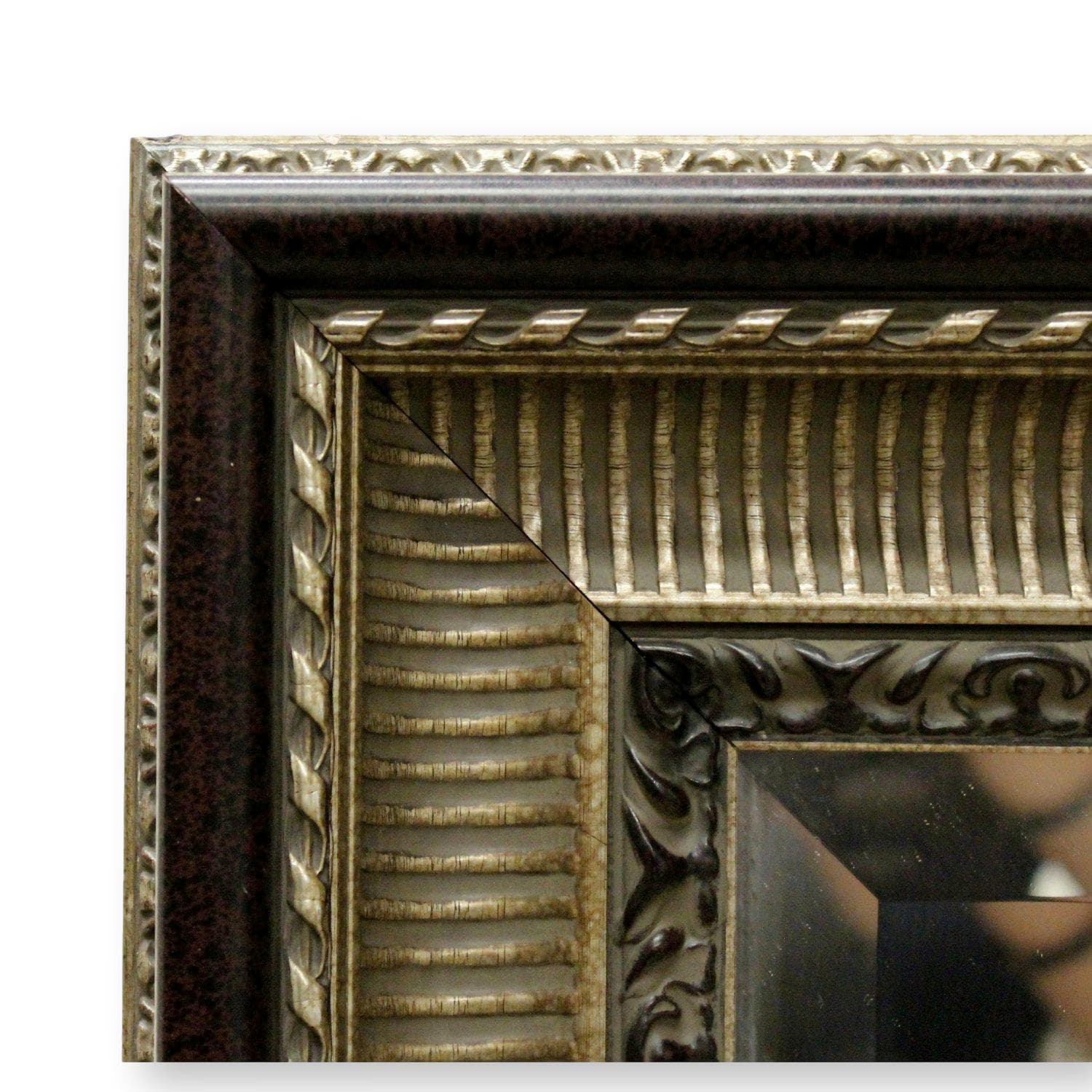 Chestnut & Silver Beveled Mirror - Thumbnail 2