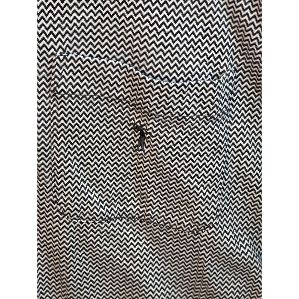 Daniel Cremieux Men's Large Gray Striped‎ Short Sleeve Polo Shirt - Thumbnail 3