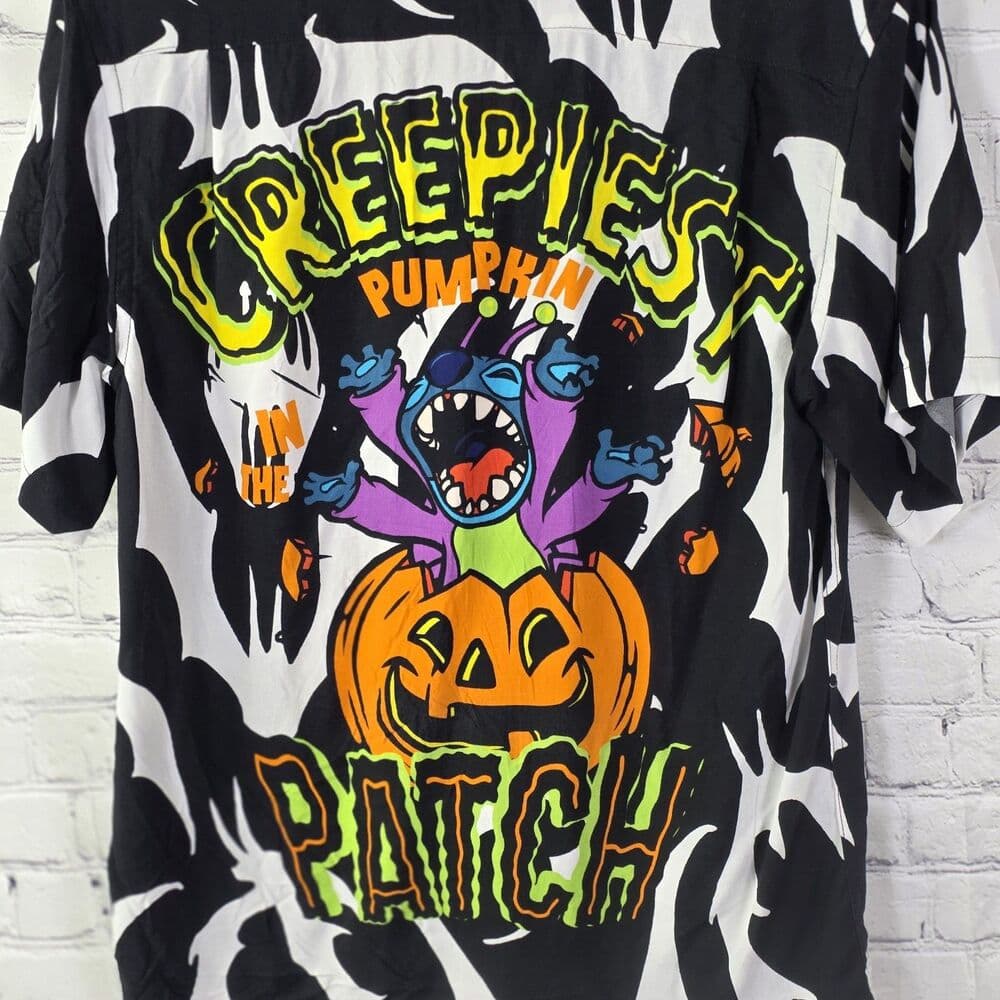 2024 Disney Parks Adults Small Halloween Stitch Camp Shirt - Thumbnail 12