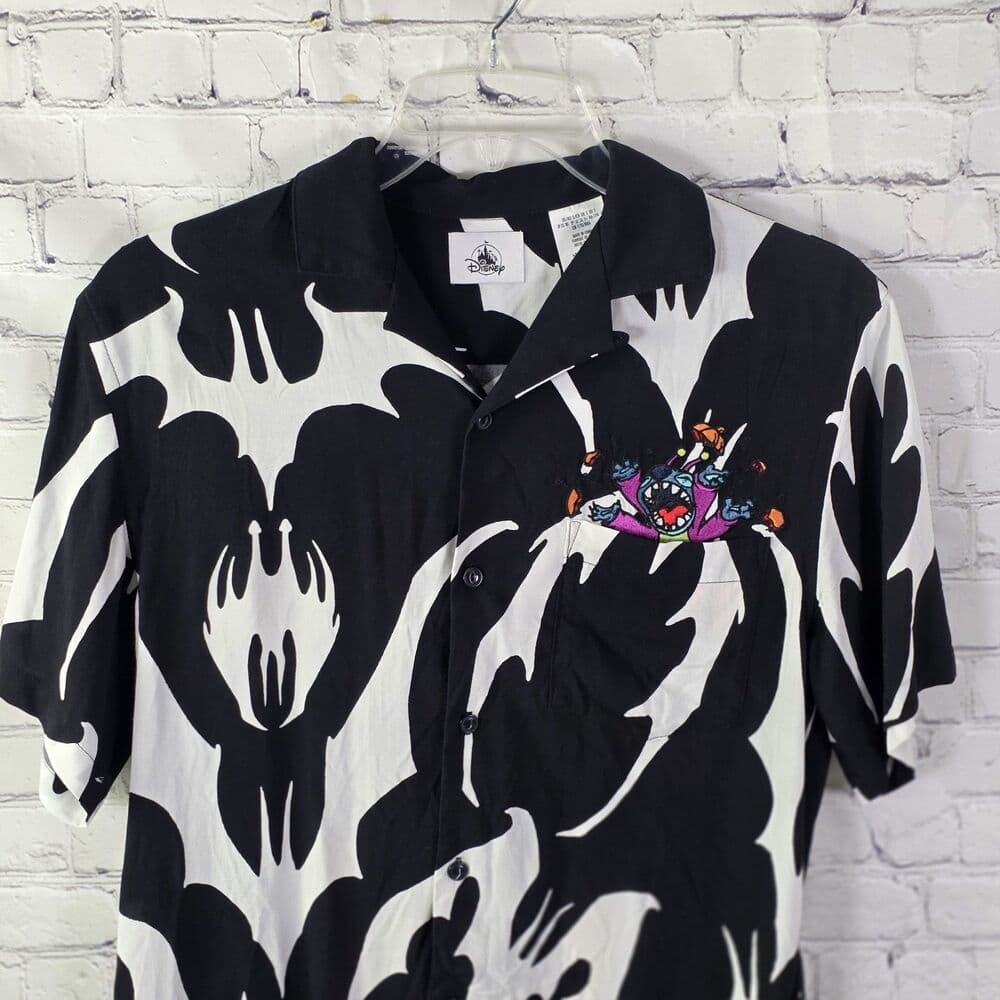 2024 Disney Parks Adults Small Halloween Stitch Camp Shirt - Thumbnail 4