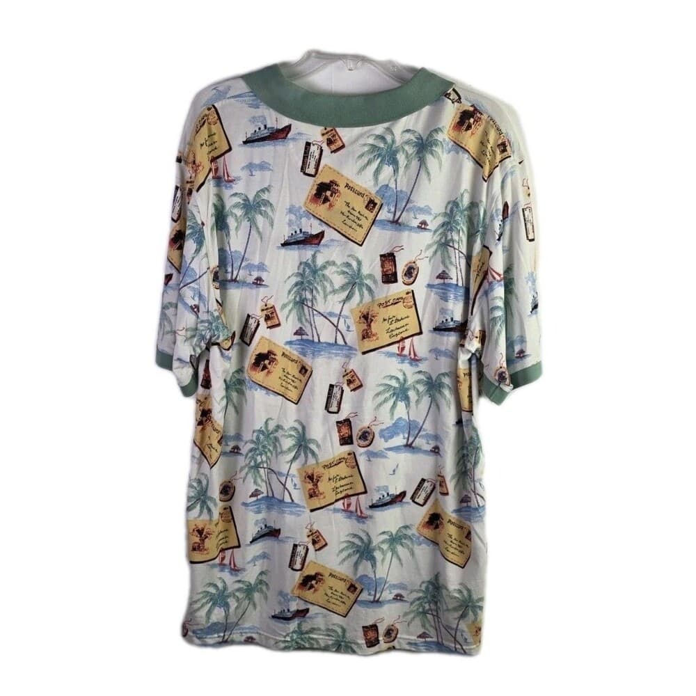 Daniel Cremieux Men's White Floral Short Sleeve Polo Shirt - Thumbnail 8