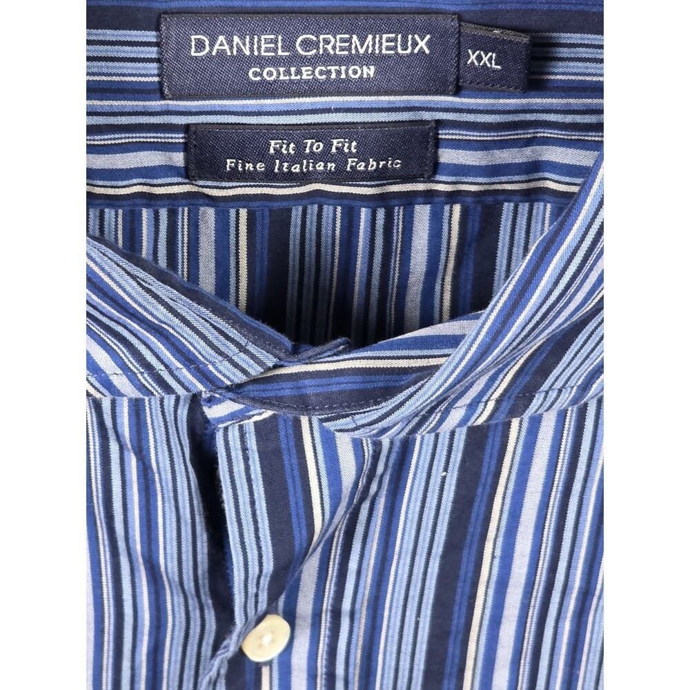 Daniel Cremieux Classics ‎ XXL Men's Blue Multicolor Striped Long Sleeve Shirt. - Thumbnail 3