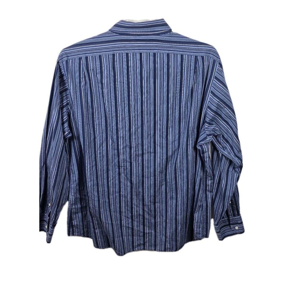 Daniel Cremieux Classics ‎ XXL Men's Blue Multicolor Striped Long Sleeve Shirt. - Thumbnail 7