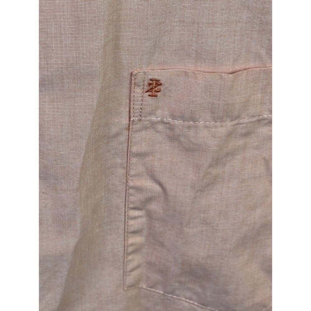 Izod Shirt Men's XL Peach Long Sleeve Button‎ Up Shirt - Thumbnail 5