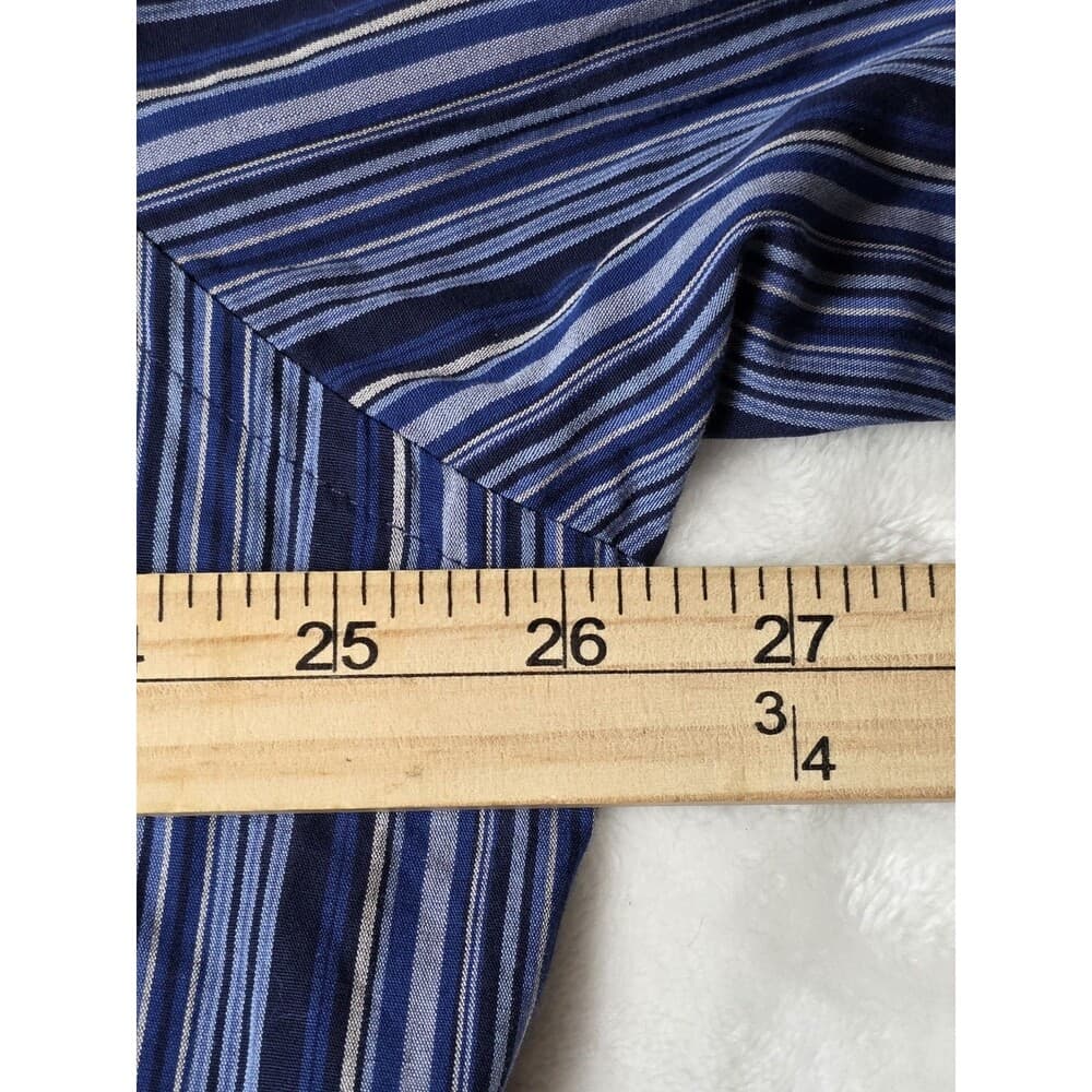 Daniel Cremieux Classics ‎ XXL Men's Blue Multicolor Striped Long Sleeve Shirt. - Thumbnail 4