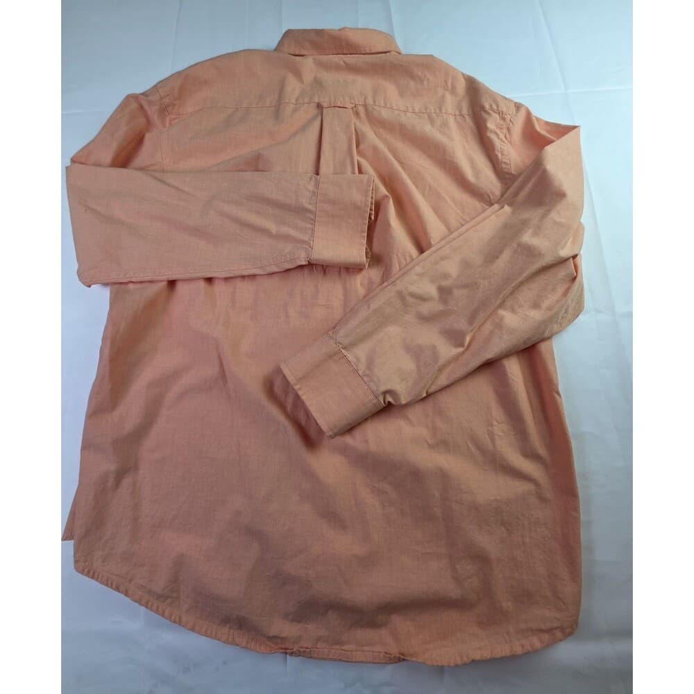 Izod Shirt Men's XL Peach Long Sleeve Button‎ Up Shirt - Thumbnail 8