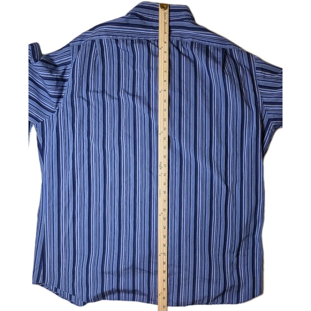 Daniel Cremieux Classics ‎ XXL Men's Blue Multicolor Striped Long Sleeve Shirt. - Thumbnail 8