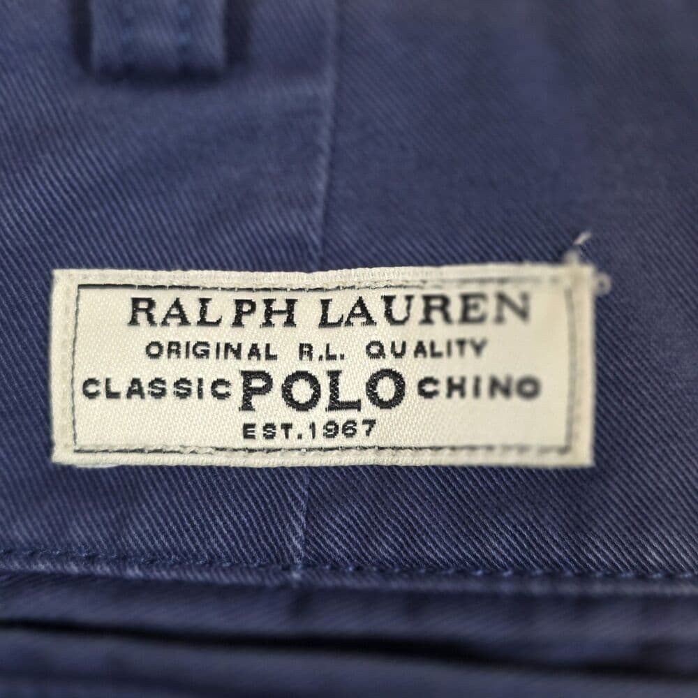 Polo Ralph Lauren Men's 34 BlueTwill Casual Classic Chino Shorts - Thumbnail 7
