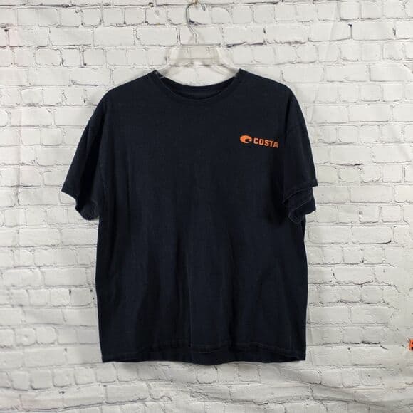 Costa Del Mar Men's XL Navy Blue"Born On The Water" Short Sleeve T-Shirt - Thumbnail 9