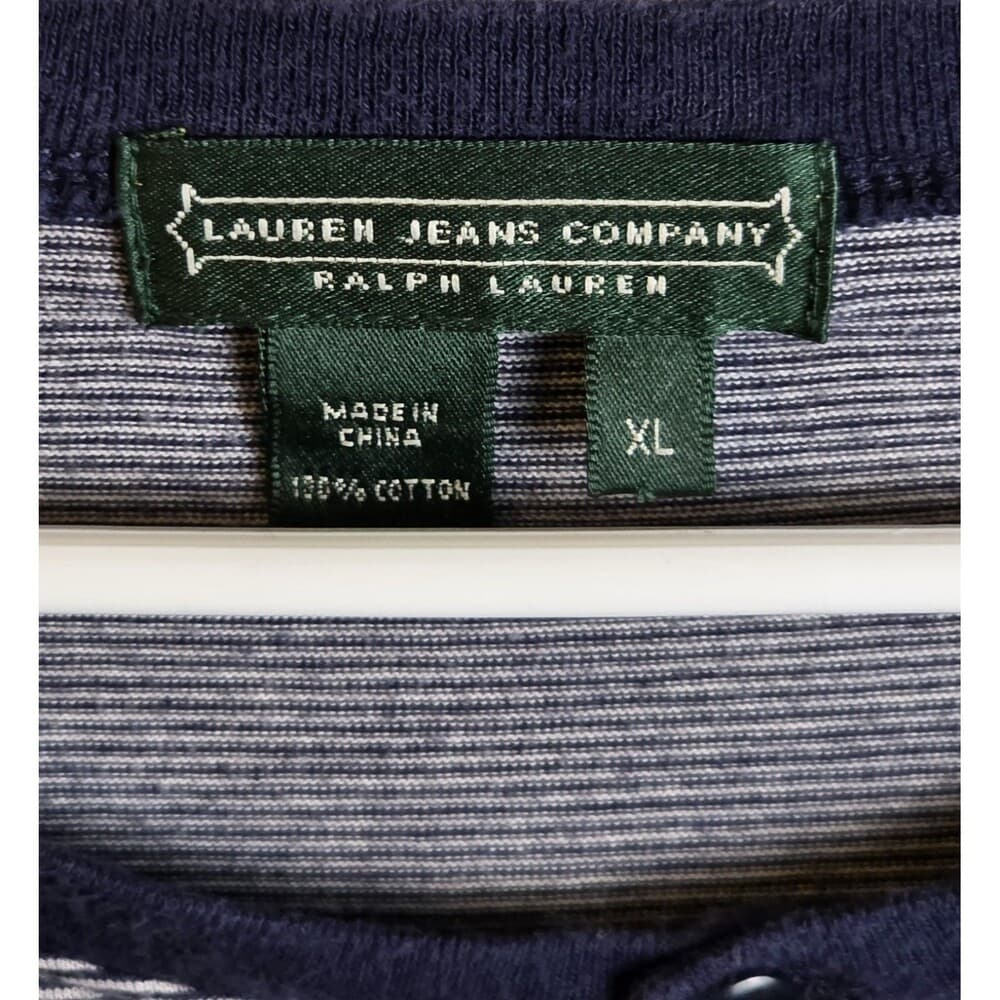 Lauren Jeans Co. Women's Size XS Blouse Top Striped Boat Neck‎ - Thumbnail 2