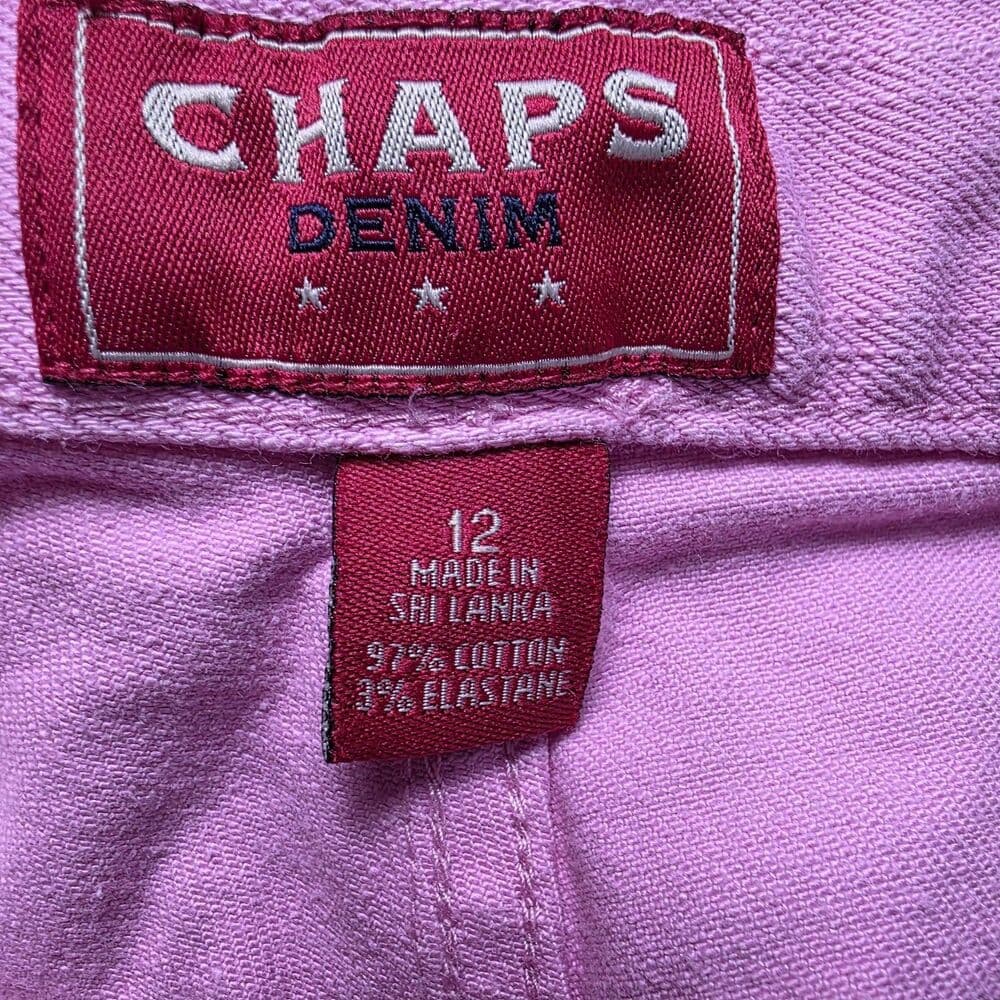 Chaps Ralph Lauren Women's Sz 12 Pink Denim Pants - Thumbnail 3