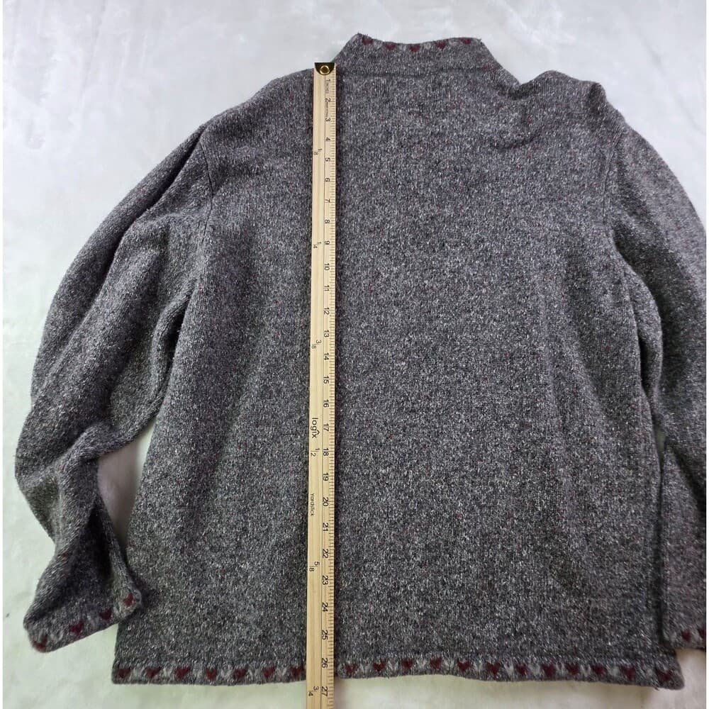 Woolrich Women's‎ Charcoal Heather Wool 1/4 Zip Size XXL Pullover - Thumbnail 6