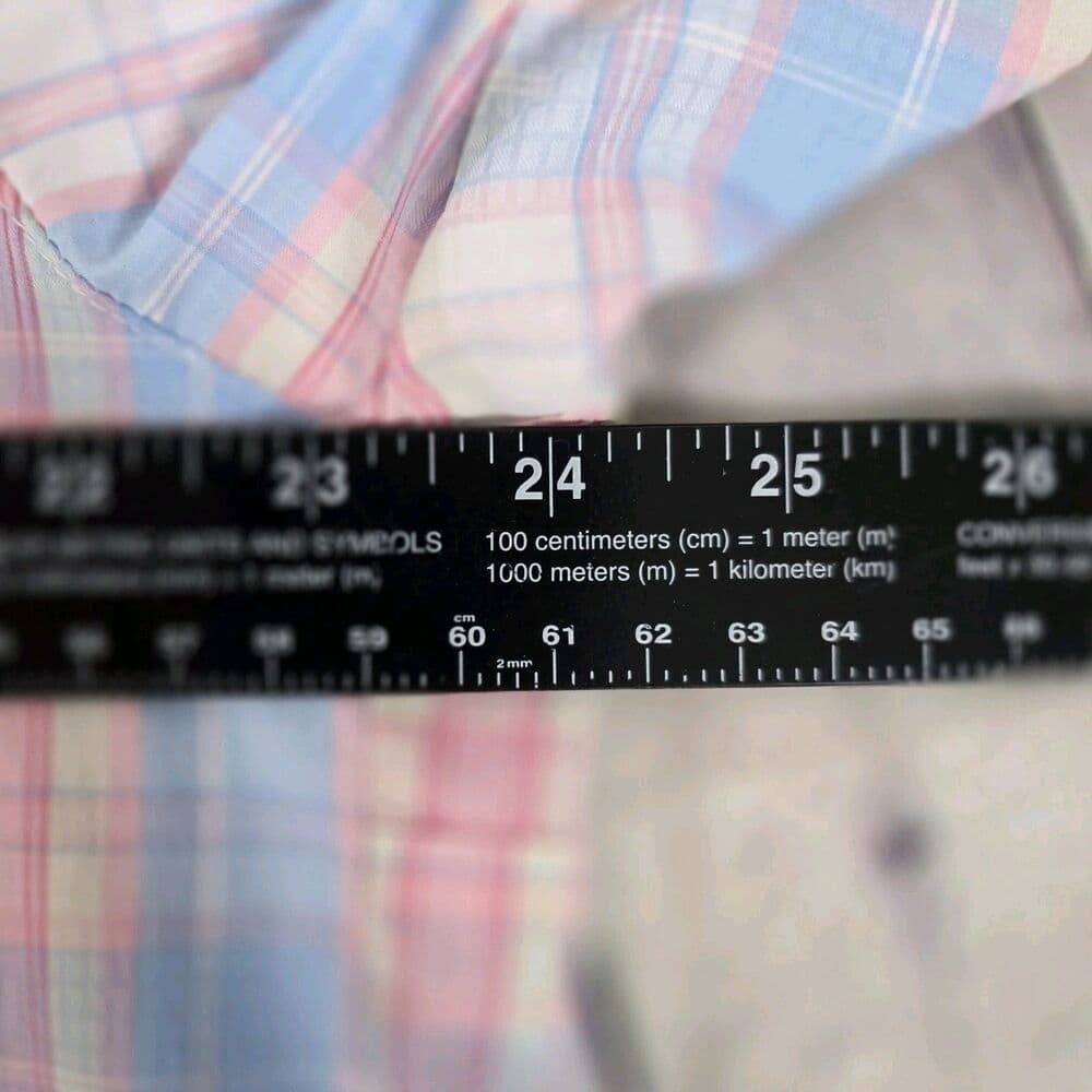Columbia Super Tamiami Men's XL Blue & Pink Checkered Short Sleeve Fishing Shirt - Thumbnail 9