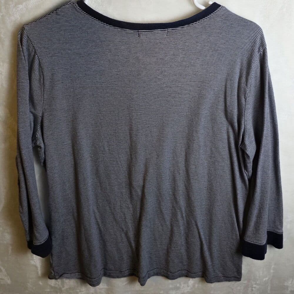 Lauren Jeans Co. Women's Size XS Blouse Top Striped Boat Neck‎ - Thumbnail 3