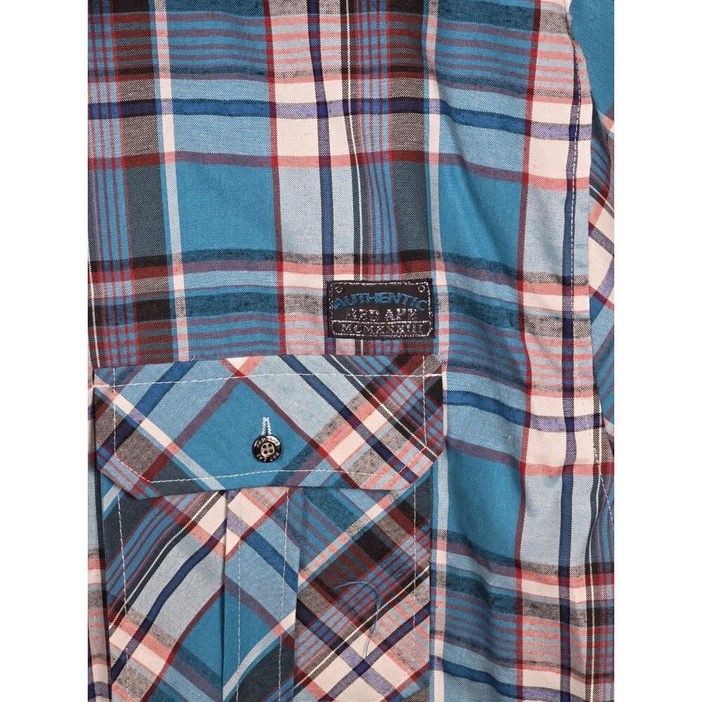 Red Ape Men's 5XL Down Shirt Plaid Long‎ Sleeve Button Up Shirt - Thumbnail 3