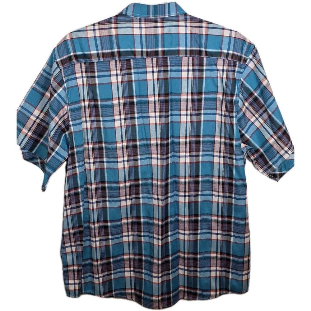 Red Ape Men's 5XL Down Shirt Plaid Long‎ Sleeve Button Up Shirt - Thumbnail 7