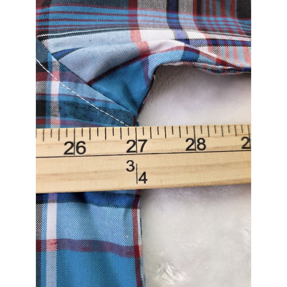 Red Ape Men's 5XL Down Shirt Plaid Long‎ Sleeve Button Up Shirt - Thumbnail 6