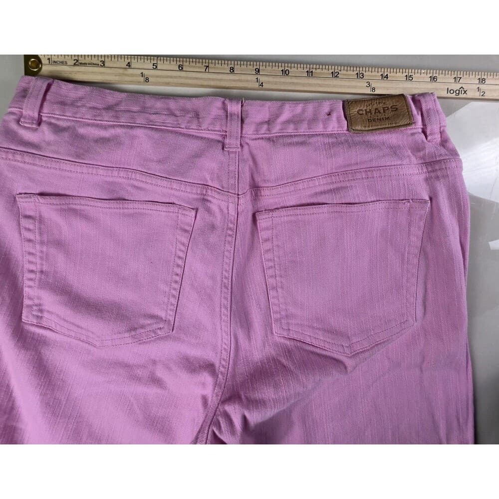 Chaps Ralph Lauren Women's Sz 12 Pink Denim Pants - Thumbnail 8